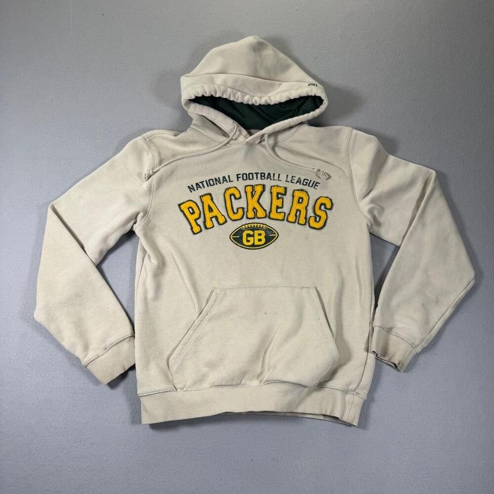 Nfl Men's Cream and Grey Hoodie